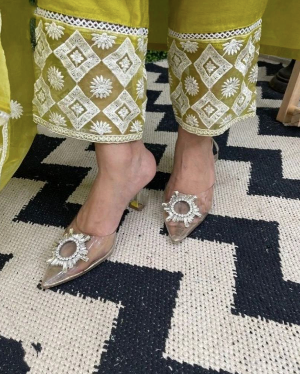 Yellow Chanderi Cotton Designer Salwar Suit