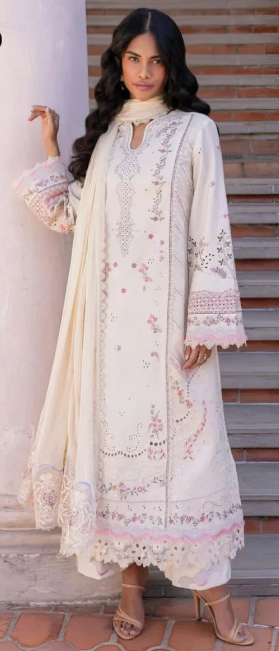 Deepsy Rangrasiya Pakistani Pure Cotton Salwar Suit with Self Embroidery Designer Dupatta