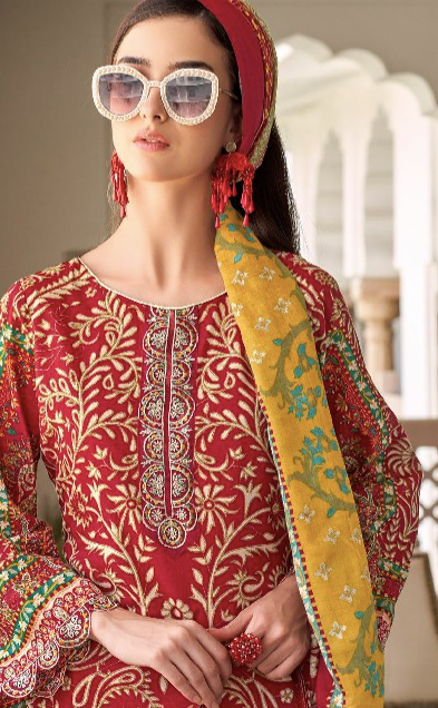 PURE CAMBRIC COTTON PAKISTANI STYLE UNSTITCH SALWAR KAMEEZ SUPPLIER
