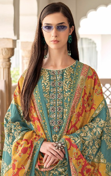 PURE CAMBRIC COTTON PAKISTANI STYLE UNSTITCH SALWAR KAMEEZ SUPPLIER