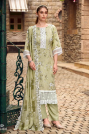 COTTON WITH HEAVY WORK PAKISTANI FASHIONABLE UNSTITCH SALWAR SUITS