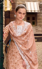 COTTON WITH HEAVY WORK PAKISTANI FASHIONABLE UNSTITCH SALWAR SUITS